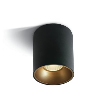 ONE Light Retro Dark Light Cylinders - spot en saillie 1L - Ø 9,4 x 11,5 cm - 20W LED inclus - noir