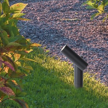 Lucide Tatum - spot de sol sur piquet - 10 x 14 x 13 cm - 4,5W LED inclus - IP65 - anthracite