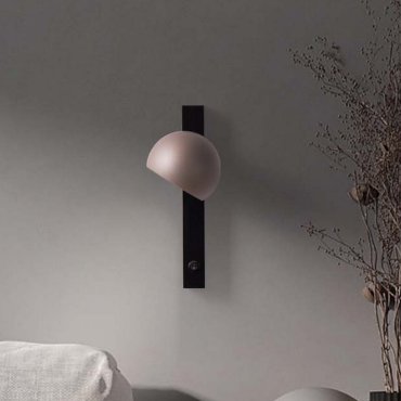 Nova Luce Lusa - applique murale - Ø 10 x 26 x 13 cm - 10W LED inclus - café moka et noir