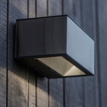 Lutec Gemini - applique murale extérieure - 14 x 9 x 6 cm - 10,5W LED inclus - IP54 - acier inoxydable