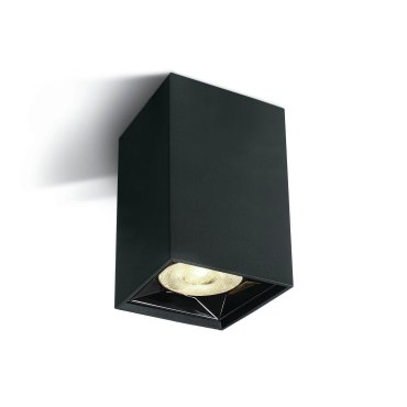 MODÈLE D’EXPOSITION - ONE Light Mirror Square Boxes - spot en saillie 1L - 4,9 x 4,9 x 8,2 cm - 6W LED inclus - noir