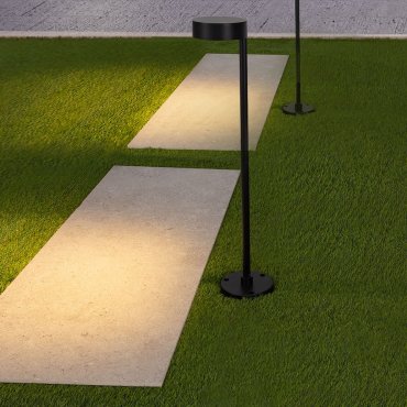 Nova Luce Dyol - lampe de jardin - Ø 12 x 63 cm - 7W LED inclus - IP65 - noir sablé