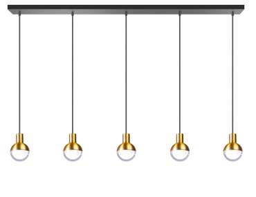 ETH Drop - suspension - Ø 10 x 200 cm - noir et or