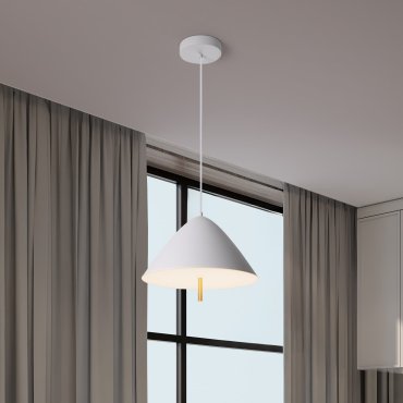 Nova Luce Oros - lampe suspendue - Ø 40 x 150 cm - 17W LED inclus - blanc sablé