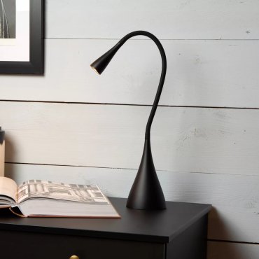 Lucide Zozy - lampe à poser - Ø 11,2 x 48,5 cm - 4W LED inclus - 3 niveaux de gradation - noir