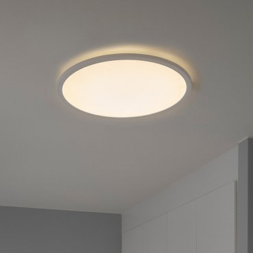 Nordlux Oja - plafonnier - Ø 60 x 3,2 cm - fonction Moodmaker à 3 niveaux (2700K) - 38W LED inclus - blanc