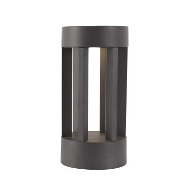 Nova Luce Devora - lampe de jardin - Ø 11 x 22 cm - 8W LED inclus - IP54 - gris foncé