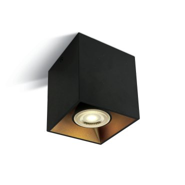 ONE Light GU10 Cylindres décoratifs carrés - spot en saillie 1L - 8,3 x 8,3 x 9,4 cm - noir
