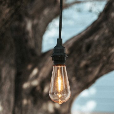 New Garden Arteixo - lampe suspendue avec prise - Ø 4,5 x 500 cm - IP54 - noir