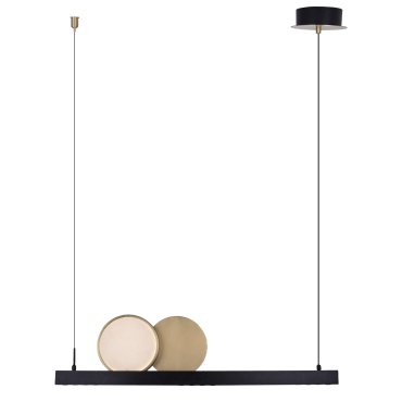 Maxlight Momo - lampe suspendue - 90 x 16 x 150 cm - 35W LED inclus - noir et or