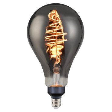 Nordlux Lampe à incandescence LED - Ø 16 x 29 cm - E27 - 8,5W dimmable - 1800K - fumé
