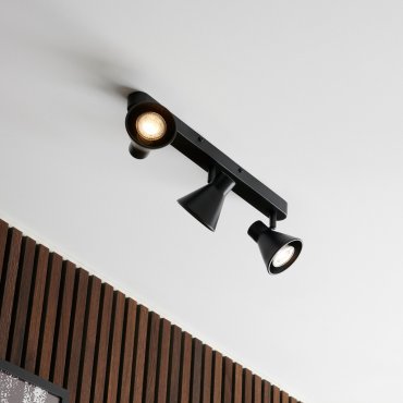 Nordlux Oak 9 - spot en saillie 3L - 45 x 8,6 cm - noir