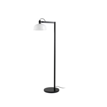 Faro Tatawin - lampadaire - 30 x 47,4 x 148 cm - noir satiné et blanc brillant