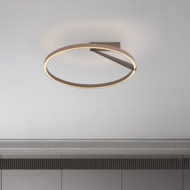 Nova Luce Tilia - plafonnier - Ø 60 x 20 cm - 44W dimmable LED inclus - café moka