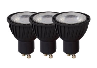 Lucide Spots LED (lot de 3) - Ø 5 x 5,3 cm - GU10 - 5W dimmable - 3000K - noir