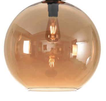 Artdelight Marino - abat-jour en verre - Ø 40 cm - ambre
