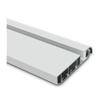 ONE Light - plinthe en aluminium - 1,6 x 8 cm - longueur 200 cm - blanc