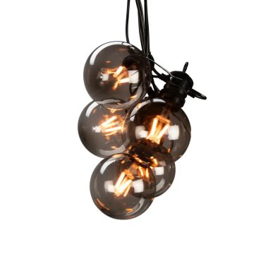 Konstsmide - set de lumières décoratives pour fêtes avec fonction dimmer et LED remplaçables - 4,5m de long avec 10m de cordon - 10 ampoules LED incluses - 7W - IP44 - noir