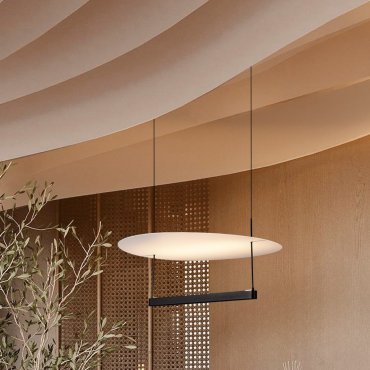 Nova Luce Diona - lampe suspendue - Ø 60 x 160 cm - 40W dimmable LED inclus - noir sablé et blanc