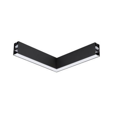Nova Luce Dido - profilé lumineux linéaire - 34,5 x 3,8 x 7 cm - 20W LED inclus - noir - couleur de lumière blanc chaud