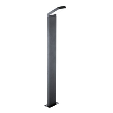 Nova Luce Park - lampe de jardin - 12 x 12 x 80 cm - 6W LED inclus - IP54 - gris foncé