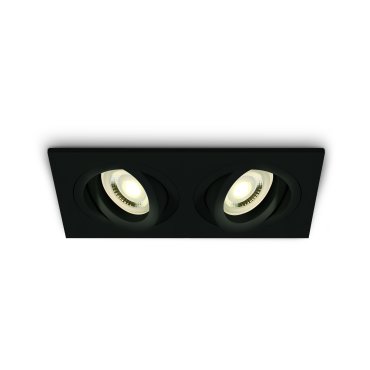 ONE Light Dual Ring Range - spot encastrable 2L - 176 x 94 mm, 162 x 82 mm encastrable - noir