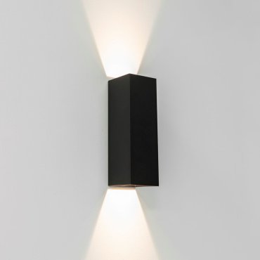 Artdelight Vegas - applique murale - 8 x 8 x 25 cm - 2 x 4W LED dimmable inclus - IP65 - noir