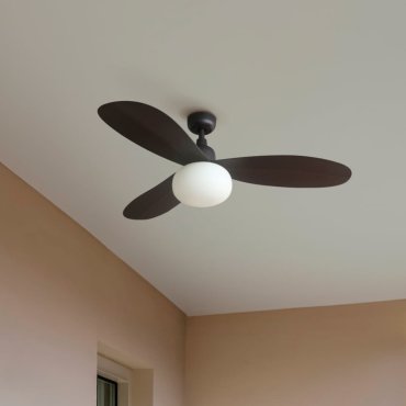 Faro Palma M - ventilateur de plafond avec lumière - Ø 129 cm - IP44 - marron foncé