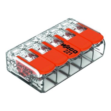 Elmark – borne de connexion Wago quintuple 0,2 à 4 mm2