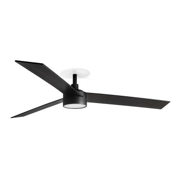 Faro Rudder L - ventilateur de plafond avec lumière et rosace encastrée - Ø 132 cm - noir mat