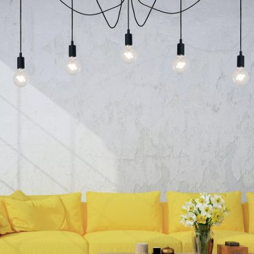 Lucide Fix Multiple - lampe suspendue - 400 x 200 cm - noir