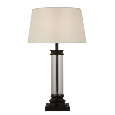 Searchlight Pedestal - lampe à poser - Ø 37 x 63 cm - noir et crème
