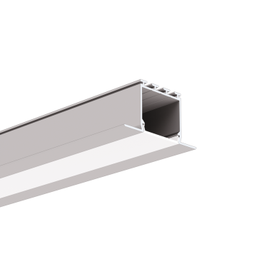 Klus Larko - profilé LED encastré - 4,62 x 2,45 cm - argent anodisé
