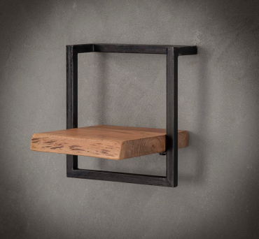 Vico Edge - étagère murale - 30 x 25 x 30 cm - bois d'acacia