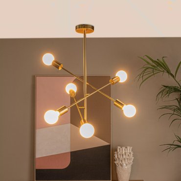 Lucide Lester - plafonnier - 59 x 59 x 83 cm - or