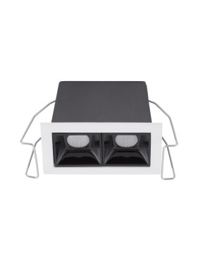 Nova Luce Akira - spot à encastrer - 7,5 x 4,5 cm - 68 x 37 mm taille d'encastrement - 5W LED inclus - noir - blanc chaud
