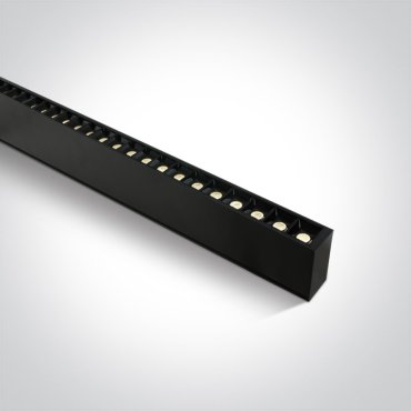 ONE Light LED Linear Profiles - plafonnier/ suspensions - 130 x 7 x 3,5 cm - intensité lumineuse réglable 20W/30W/40W LED inclus - noir - couleur de lumière réglable