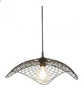 Searchlight Parachute - lampe suspendue - Ø 53 x 150 cm - noir