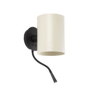 Faro Guadalupe - applique murale - 17 x 23,5 x 42 cm - 1W LED inclus - noir et beige