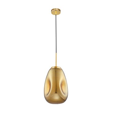 Nova Luce Lava - lampe suspendue - Ø 22,5 x 120 cm - or