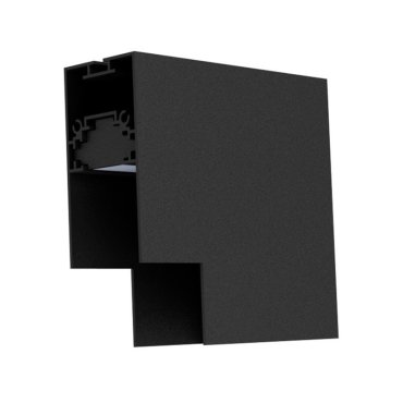 Nova Luce Connecteur en V pour profilé magnétique encastré - 10 x 10 x 7,5 cm - noir