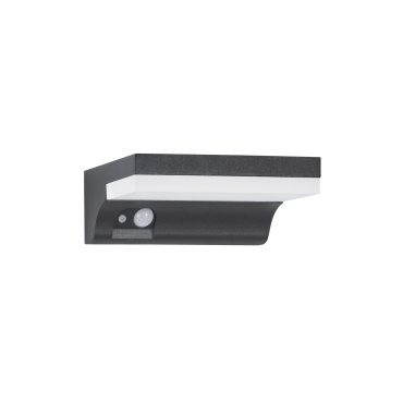 Nova Luce Dyn - Applique d'extérieur avec capteur solaire et interrupteur - 16 x 11,5 x 6 cm - 1,5W LED dimmable inclus - IP65 - anthracite