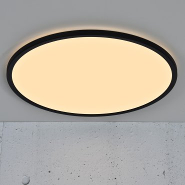 Nordlux Oja - plafonnier - Ø 60 x 3,2 cm - fonction Moodmaker à 3 niveaux - 38W LED inclus (2700K) - noir