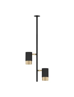 Nova Luce Pongo 2L - spot encastrable - Ø 5,9 x 64,6 cm - Ø 38 mm encastrable - noir et or