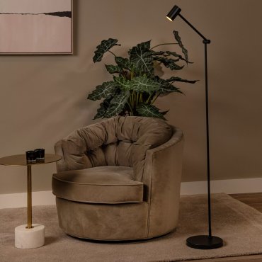 Lucide Tipik - lampadaire rechargeable - 37,3 x 22 x 138 cm - 3 step dimmer - 3W LED inclus - noir
