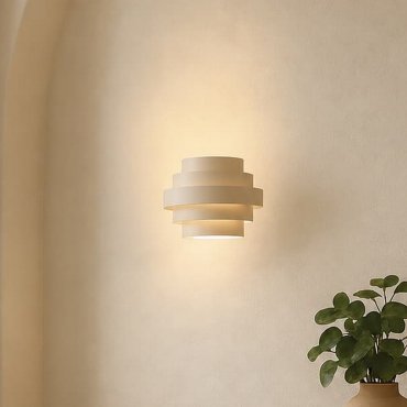 VK Lighting Aleria - applique murale - Ø 37 x 26 cm - 3 niveaux dimmables - 11W LED inclus - beige