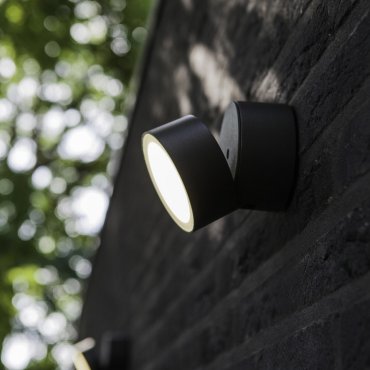 Lutec Trumpet - applique murale d'extérieur - 9 x 11 x 9 cm - 9,5W LED inclus - IP54 - gris foncé