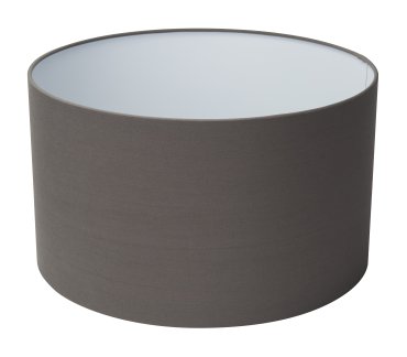 Searchlight Drum - abat-jour - Ø 40 x 23 cm - coton gris