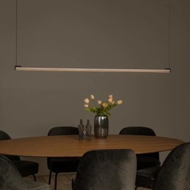 Lucide Braga - suspension avec capteur de mouvement à commande gestuelle - 150 x 5 x 207,9 cm - LED dimmable 36 W incluse - café