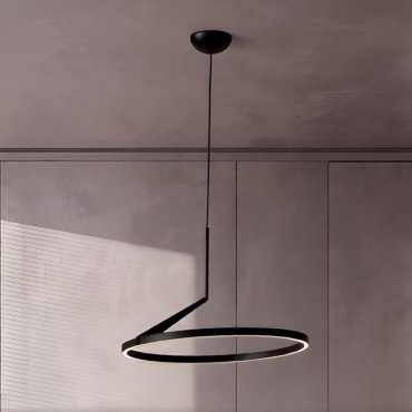 Nova Luce Tilia - lampe suspendue - Ø 60 x 250 cm - 31W dimmable LED inclus - noir sablé